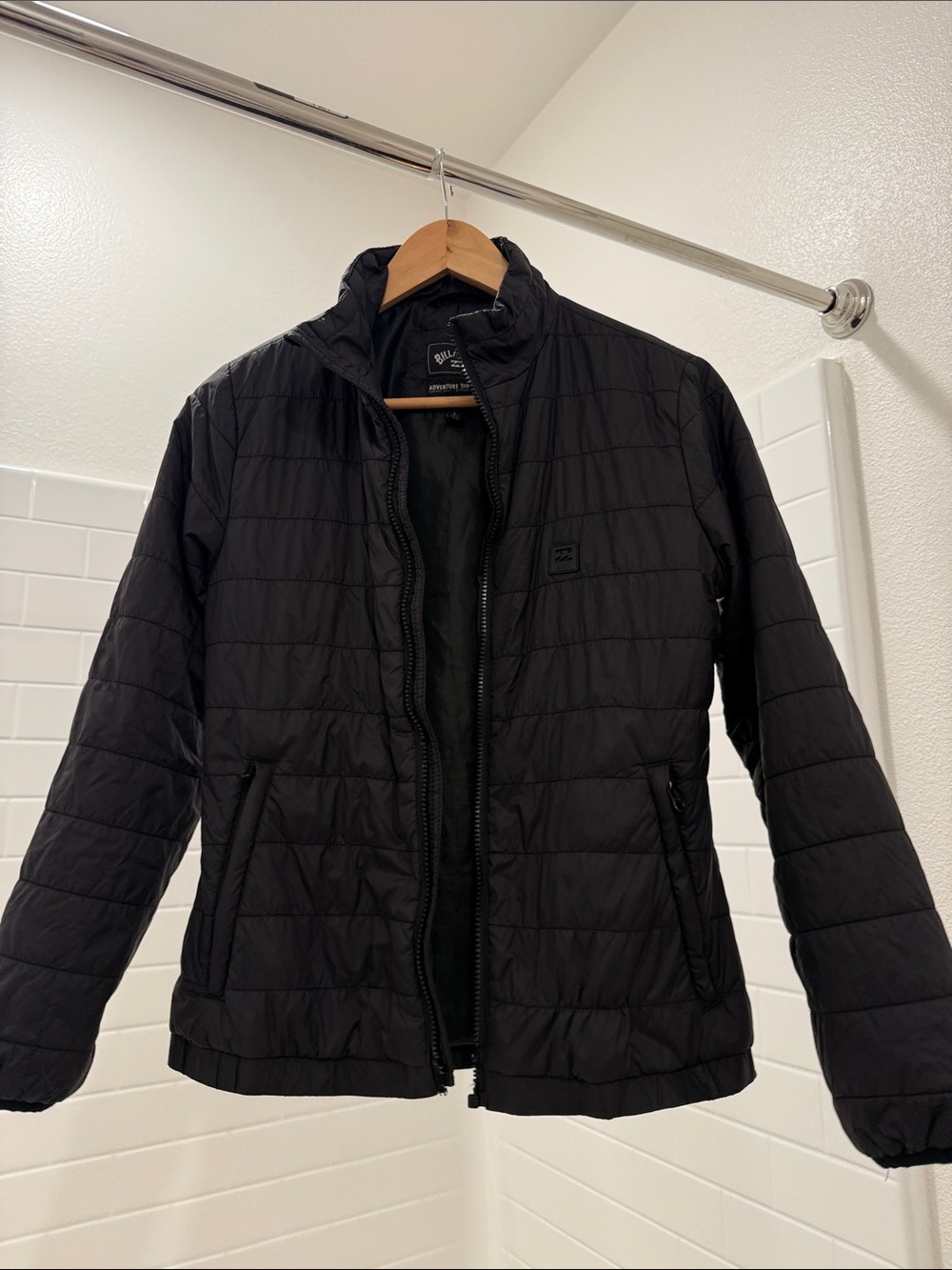 Billabong Black Quilted Puffer Jacket